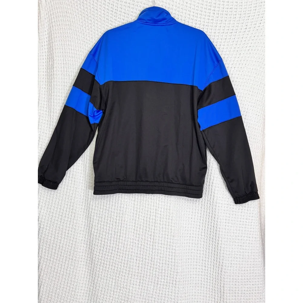 Vintage Perry Ellis America Active Track Jacket Full‎ Zip Blue Black Mens